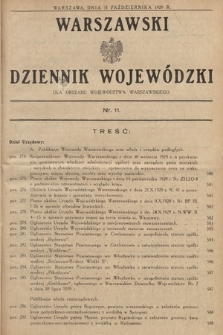 Warszawski Dziennik Wojewódzki : dla obszaru Województwa Warszawskiego. 1929, nr 11