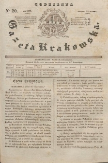 Codzienna Gazeta Krakowska. 1832, nr 20