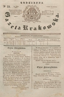 Codzienna Gazeta Krakowska. 1832, nr 22