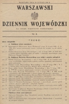 Warszawski Dziennik Wojewódzki : dla obszaru Województwa Warszawskiego. 1930, nr 2